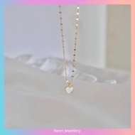 Women Necklace Heart Necklace Rantai Leher Perempuan Rantai 925 Silver Women Necklace 925 Rantai Loc