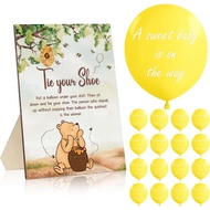 Winnie Tie Your Shoe Baby Shower Game Sign, Baby Shower Party Favors, Includes Tie Your Shoe Baby Sh