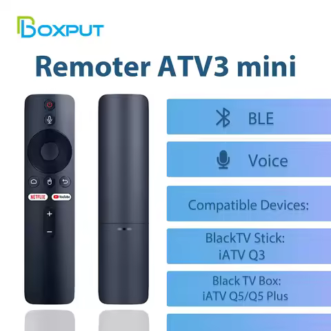 BOXPUT Remoter ATV3 Mini Air Mouse BT Wireless Voice Controller IATV Q3 Stick IATV Q5/Q5 Plus TV Box
