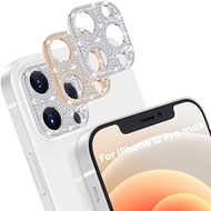 【cw】 Rhinestone Glitter Camera Lens Protector on For iPhone 13 11 Pro Max 12 MINI Luxurious Diamond Shockproof Fashion Film Cap Cover