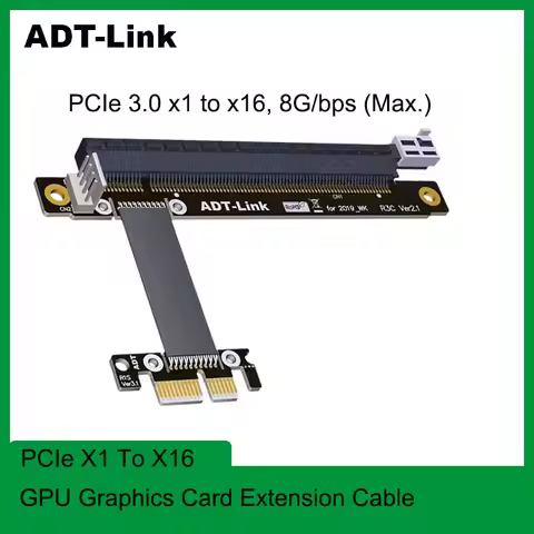 ADT PCIe X1 To X16 GPU Graphics Card Extension Cable 3.0 1x To 16x rtx5080 gaming pc accessories gpu