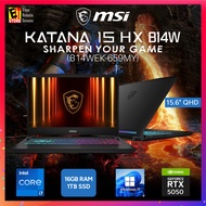 MSI Katana 15 HX B14WEK-659MY (i7-14700HX/16GB/1TB SSD/15.6" QHD/RTX5050 8GB GDDR7/W11/2Y) Gaming La