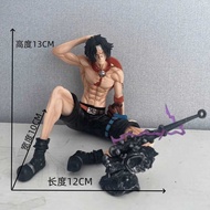 One Piece Series Figure Sitting Posture Negative Injury Ace Color Box Free Bonus Chassis Ornaments