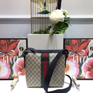 Gucci GG Ophidia Printed Series Men's Messenger Bag, Full of Space, Suitable for Daily Business Trav