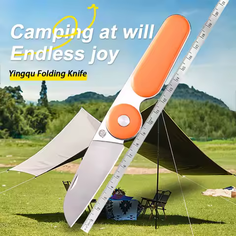 YingQu CP58 Folding Knife Stainless Steel Knife Food Grade ABS Handle Outdoor Camping Pocketknives F