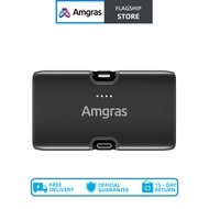Amgras PowerWorld822 Mini Powerbank 5000mAh Built-in Foldable Type-C Lighning dual Connector & zinc 