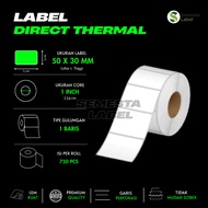 DT 50 X 30 - 1" @750 - 1 Line CORE 1 INCH 50X30MM 50 X 30 MM 5X3 CM 5 X 3 CM BARCODE LABEL THERMAL S