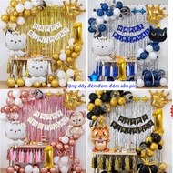 (3 Year Old Cat) Cheap Baby Shower Birthday Decoration Balloon Set for Cat Age Children with All Acc