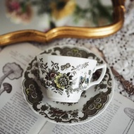 1960年的英國Ridgway Staffordshire 古董杯碟 / 咖啡杯 / 茶杯