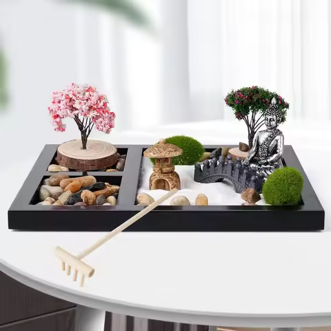 Mini Zen Garden Authentic Zen Garden Kit Zen Garden Accessories Kit Home Office Desktop Meditation D