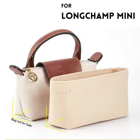 Bag Organizer for LONGCHAMP Mini Tote Timid Bag Storage & Finishing Inner Bag Liner Handbags Insert 