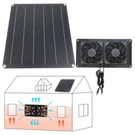 Solar Exhaust Fan 25W Solar Fan Dual Fan System IP65 Waterproof Rating