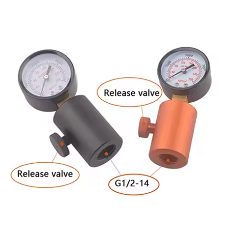 HPA Scuba Air Tank G1/2-14 Pressure Regulator Test Equipment Gas Cylinder Refill Filling Adapter Val