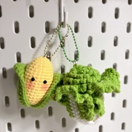Yarn Keychain Corn + Cabbage Keychain Keychain Hook Keychain Rings
