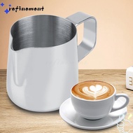 REFINEMENT Milk Frothing Cup, Stainless Steel Silver Coffee Pitcher, Latte Art Durable Small Size La