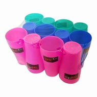 [Pack Of 12] Tall Plastic Water Glass Mixed Colors NO.13(7G)/NO.14(8G)
