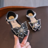 Summer children's bow crystal shoes girl's soft soled bright diamond shoes children's princess shoes