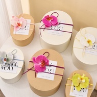 2026New Year's Kraft Paper Oval Gift Box Ideas ins Bridesmaid gift box, baking packaging box