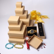 SKRetro Kraft Paper Jewelry Box Jade Necklace Box Bracelet Box Ring Jewelry Box Small Gift Box Set