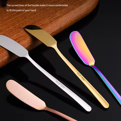 Stainless Steel Butter Knife Cheese Cutting Tool Dessert Jam Spreader Toast Wiper Cream Bread Slicer