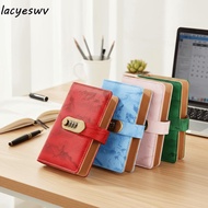 LACYESWV Savings Challenge Binder, Waterproof Password Lock Fixed Deposit Book, Reusable PU Vintage 