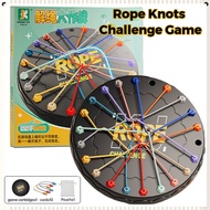 Rope Knots Challenge Game Board Game IQ Game Rope Untying Toy Puzzle Toy Table Game for Kids
