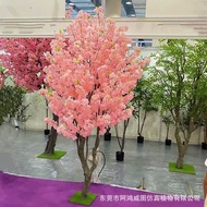 Flower Tree Fake Tree Hotel Window Peach Blossom Tree Cherry Blossom Tree Artificial Flower Wishing 
