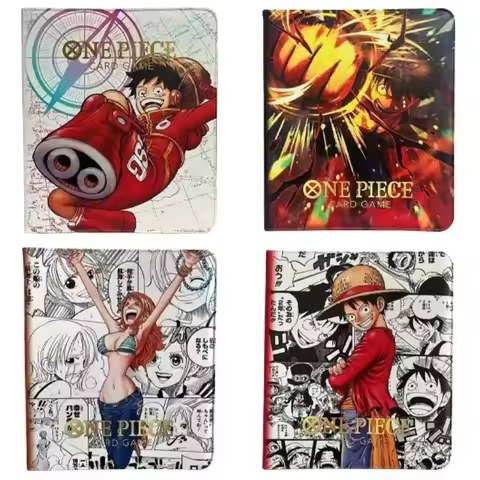New One Piece OPCG Card Binder - 25th Anniversary Luffy Album with Gold Stamping, 9Grid30Pages PU Le