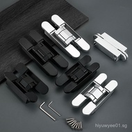 Hinge Three-Dimensional Door Hinge H Concealed Invisible Door Hinge Cross Folding Door 180Degree Sil