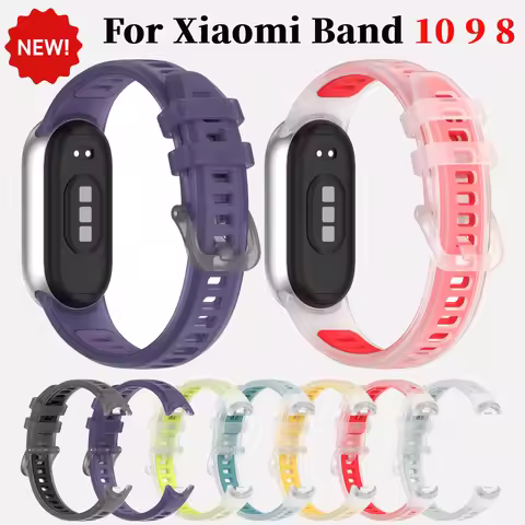 Original Silicon Bracelet Strap Wristband For Xiaomi Band 10 9 8 Mi Band10 Band9 Band8 Smartwatch Re