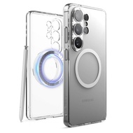 elago Galaxy S26 Ultra 磁吸防摔邊框透明Hybrid手機殼