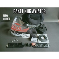Nhk AVIATOR Package, NHK AVIATOR Helmet Foam+NHK AVIATOR Helmet Glass+Helmet Strap+Rubber Trim