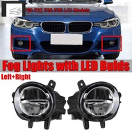 A Pair Car Front LED Fog Light Fog Lamp DRL Driving Lamp For-BMW F20 F22 F30 F35 LCI W LED Bulds 631