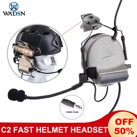 WADSN Comt a II Hunting Shooting Headset C2 ARC Fast Helmet Earphone Softair NO Pickup Noise Cancell