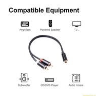SUN 2 RCA to 1 RCA Female to Male to Female Splitter Cable Splitter Distributor