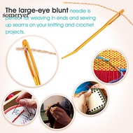 someryer|  Yarn Darning Needle 6/16 Pcs Yarn Needle Set – Assorted Eye Blunt Bent Darning Tapestry N