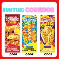 Bunting Corndog Cheese Tarik Banner Streamer Corn Dog