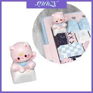 QUU 3D Keycap Crosses Axises Mechanical Keyboards Cartoon Cats Head Customizeds Keycap