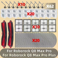 Fit For Roborock Q8 Max Pro / Q8 Max Pro Plus / Q8 / Q8 Plus Main Side Brush Mop Cloths Filter Dust 