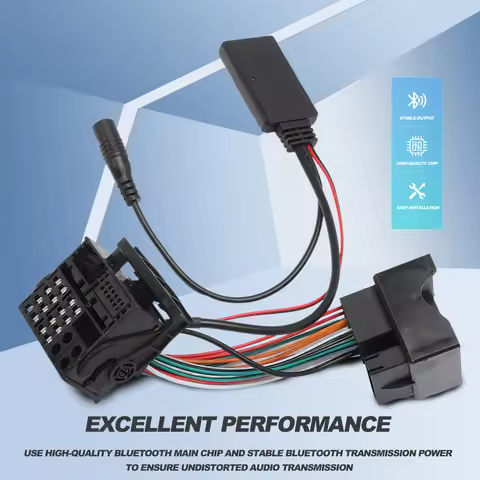 AUX Bluetooth Audio Adapter with Microphone for BMVV Z4 (E85/E86) X3 (E83) Mini Cooper (R50/JCW) Min