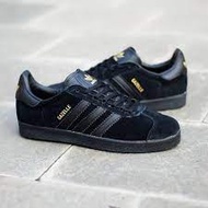 HITAM Order Adidas Gazelle Full Black/Black Suede Grade School Shoes