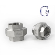 304 DN8 TO DN50 BSPTStainless Steel Union National Standard Thread Union Pipe Maintenance Accessorie