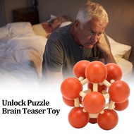 (Premium Selection) Wooden Puzzle Lock Toy Intelligent Development Unlock Interlock Puzzle Toy for D