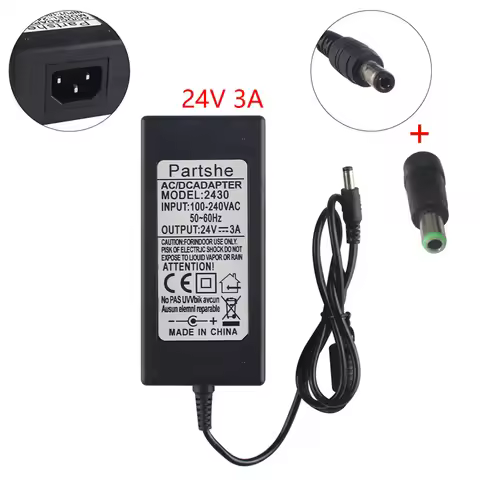 24V 3A AC Adapter Power Supply Charger for Zebra GX420d GK420d GK420t GX420t GX430T GT810 GC420C Pri