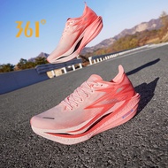 [20KM+] 361 Degrees Flame 4 Professional Marathon Running Shoes Carbon Plate Racing PB Shock Absorbi
