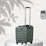 กระเป๋าเดินทาง กระเป๋าเดินทางล้อลาก ABS PC วัสดุพรีเมี่ยม น้ำหนักเบา ดีไซน์หรูหราทันสมัย ขนาด20-24-28นิ้ว #SKY (Dark green)