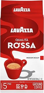 Lavazza Qualita Rossa Ground Coffee Blend, Medium Roast, 8.8-Ounce Bag