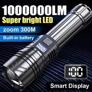 2024 High Power Led Flashlight 1000000LM Powerful Flashlight ABS Portable Rechargeable Led Lamp 2000