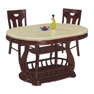 [特價]【MUNA家居】318型淺胡桃色4.5尺石面橢圓餐桌/不含椅