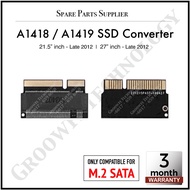 M.2 SATA SSD Converter / Adapter Card for A1418 A1419 21.5-inch and 27-inch 2012